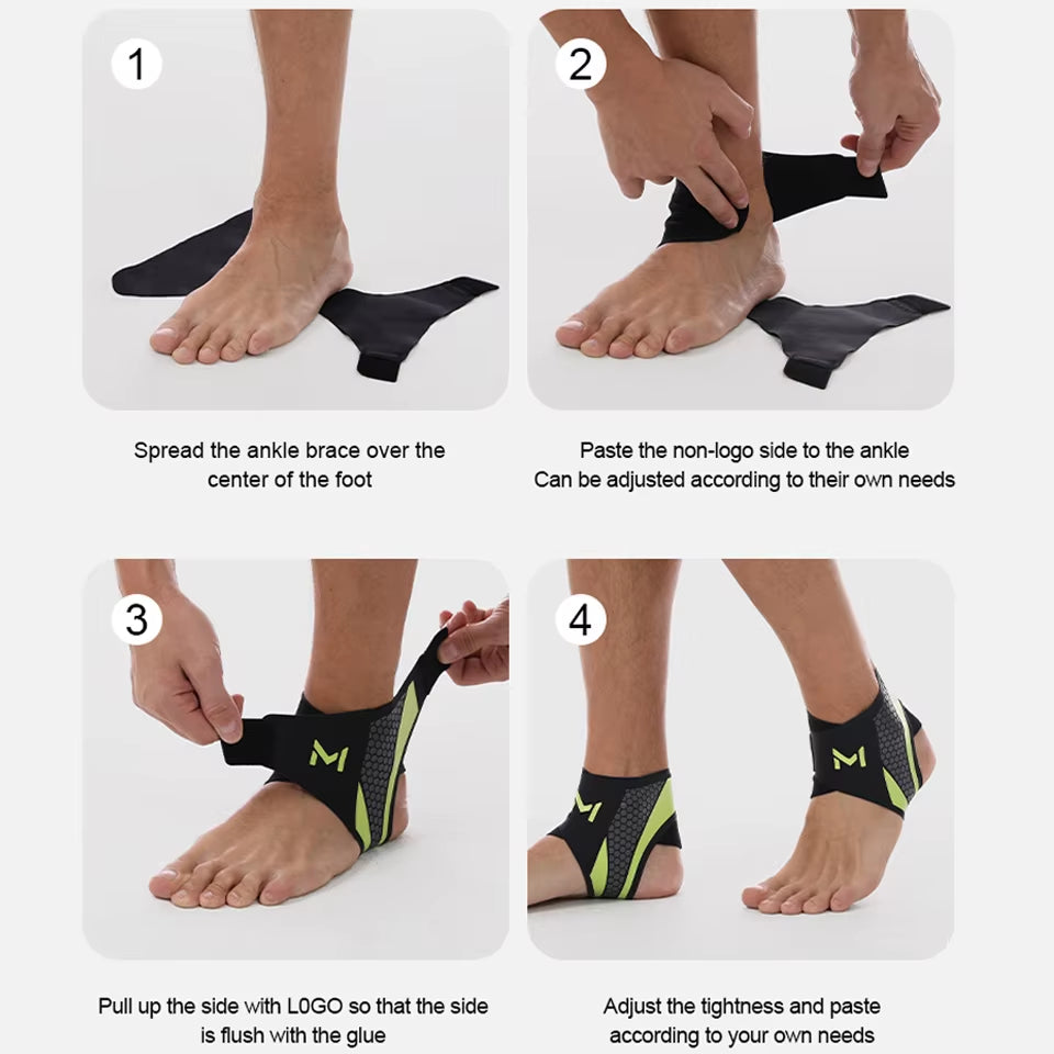GTUBIKE 1PC Ankle Brace & Elastic Supports for Men and Women,Foot Support Ankle Compression Sleeve,Foot Wrap Ankle Brace Sleeves